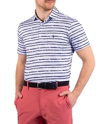 Tailorbyrd Men's Men,s Stars and Stripes Printed Performance Polo