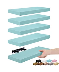 Sorbus 5 Pack Wall Mounted Floating Shelves - for Bathroom, Kitchen, Bedroom