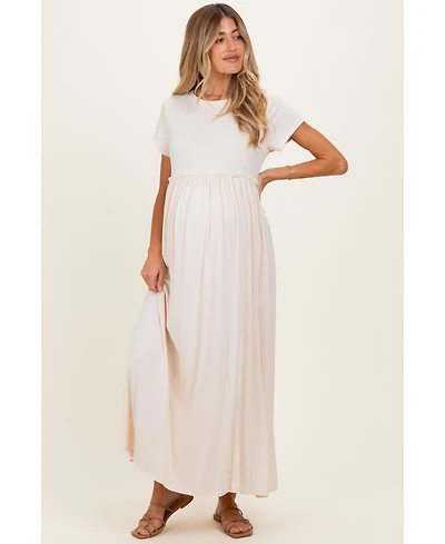 Pinkblush Maternity Ruffle Trim Maxi Dress