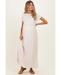 Pinkblush Maternity Ruffle Trim Maxi Dress