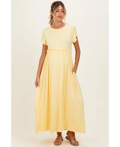 Pinkblush Maternity Ruffle Trim Maxi Dress