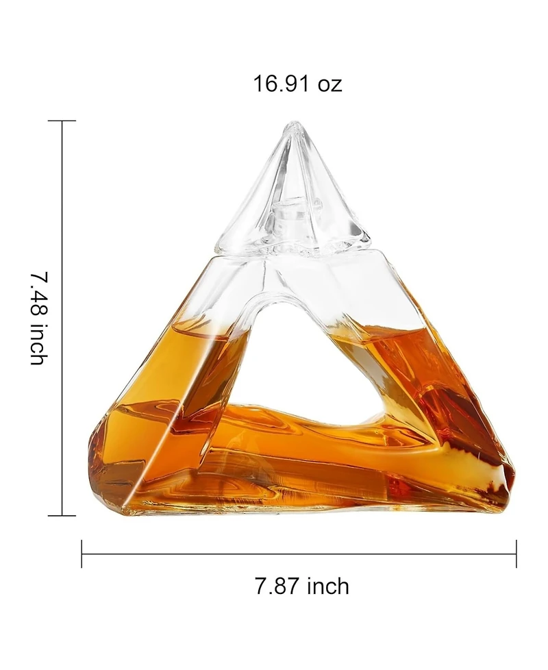 The Wine Savant Penrose Triangle 25 oz. Glass Decanter