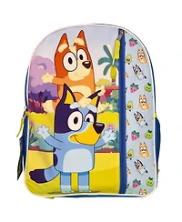 Bluey piggybacking Bingo Nylon Kids 16" School Backpack for Girls and Boys