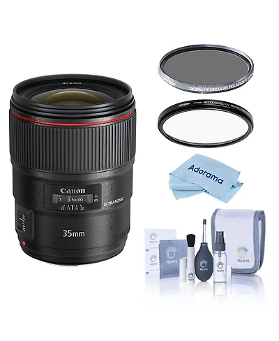 Canon Ef 35mm 1.4L Ii Usm Lens, Bundle with Tiffen 72mm Uv and Cpl Filters