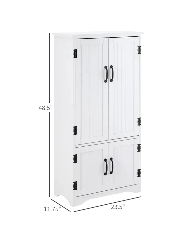 Freestanding Kitchen Cabinet Accent Floor Storage with Adjustable Shelves