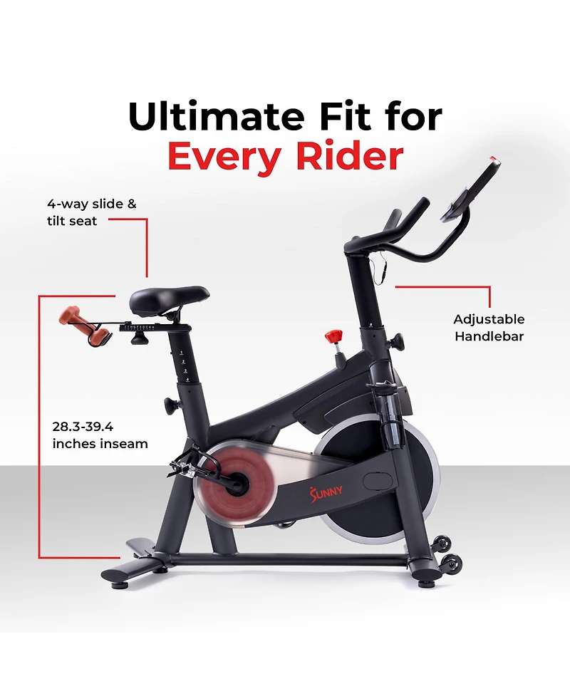 Sunny Health and Fitness Pace 300 Smart Magnetic Cycling Exercise Bike