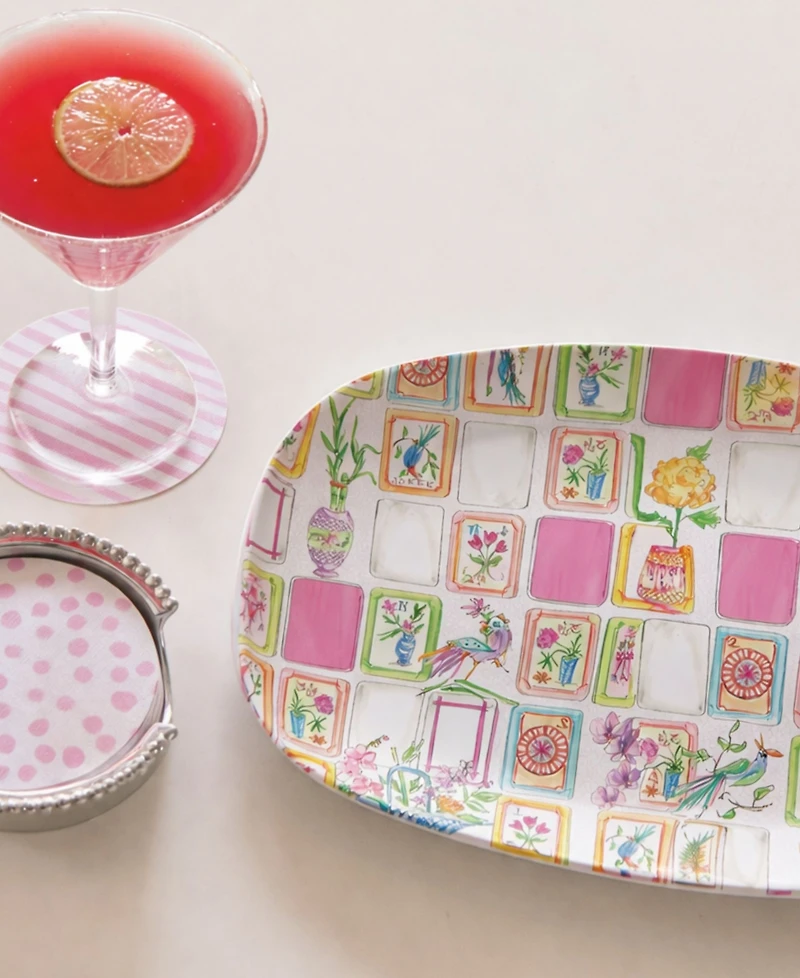 Mariposa Resin Mahjong 10" Tile Platter