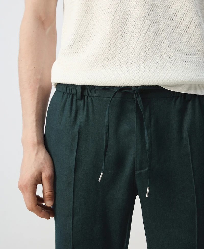 Mango Men's Drawstring Slim-Fit Pants