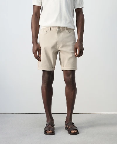Mango Men's Slim-Fit Denim 9.45" Bermuda Shorts