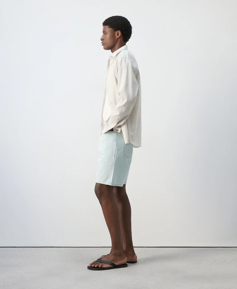 Mango Men's Straight-Fit Denim 8.86" Bermuda Shorts