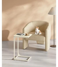 Slickblue Space Saving C Shaped End Table for Couch and Bedroom Use