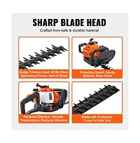 Sugift 23.2 in 26CC Gas Hedge Trimmer with 180 Degree Adjustable Head