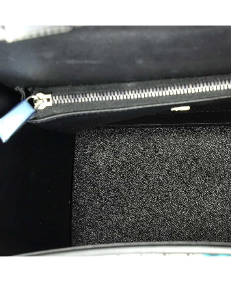 Pre-Owned Salvatore Ferragamo Small Boxyz Top Handle Bag Printed Gancini Jacquard and Leather