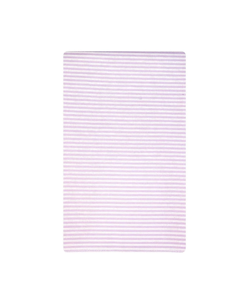 Hudson Baby Girl Cotton Poly Flannel Burp Cloths 10-Pack, Outline Floral Soft Pink, One Size