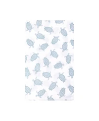 Hudson Baby Infant Cotton Poly Flannel Burp Cloths Bundle 12-Pack, Little Sea Turtle, One Size