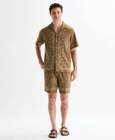 Lucky Brand Mens Embroidered Eyelet Bandana Set