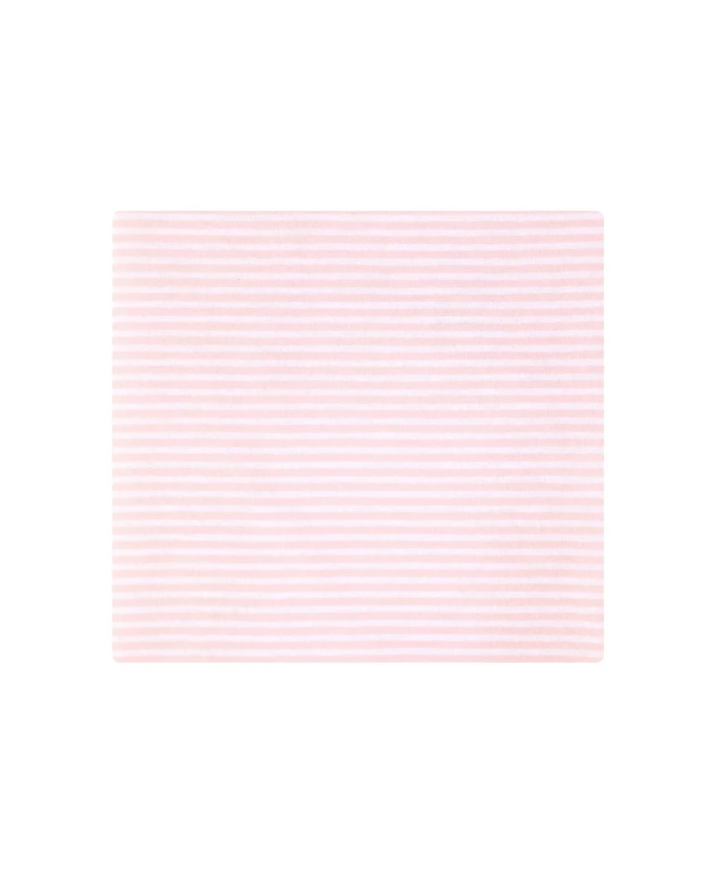 Hudson Baby Girl Cotton Poly Flannel Receiving Blankets Bundle, Pink Peony, One Size