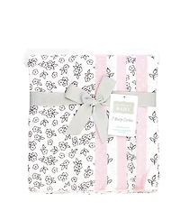 Hudson Baby Girl Cotton Poly Flannel Burp Cloths -Pack, Pink Primrose