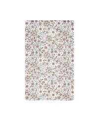 Hudson Baby Girl Cotton Poly Flannel Burp Cloths Bundle 12-Pack, Outline Floral Soft , One Size