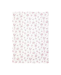 Hudson Baby Girl Cotton Poly Flannel Burp Cloths -Pack, Wispy Wild Flower Bunny