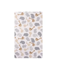 Hudson Baby Infant Cotton Poly Flannel Burp Cloths 10-Pack, Safari Friends 10-Pack, One Size