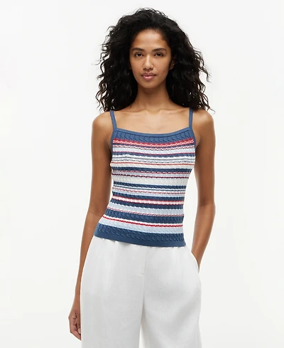 Tommy Hilfiger Women's Cotton Cable Strap Top
