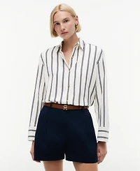 Tommy Hilfiger Women's Linen Nautical Stripe Shirt