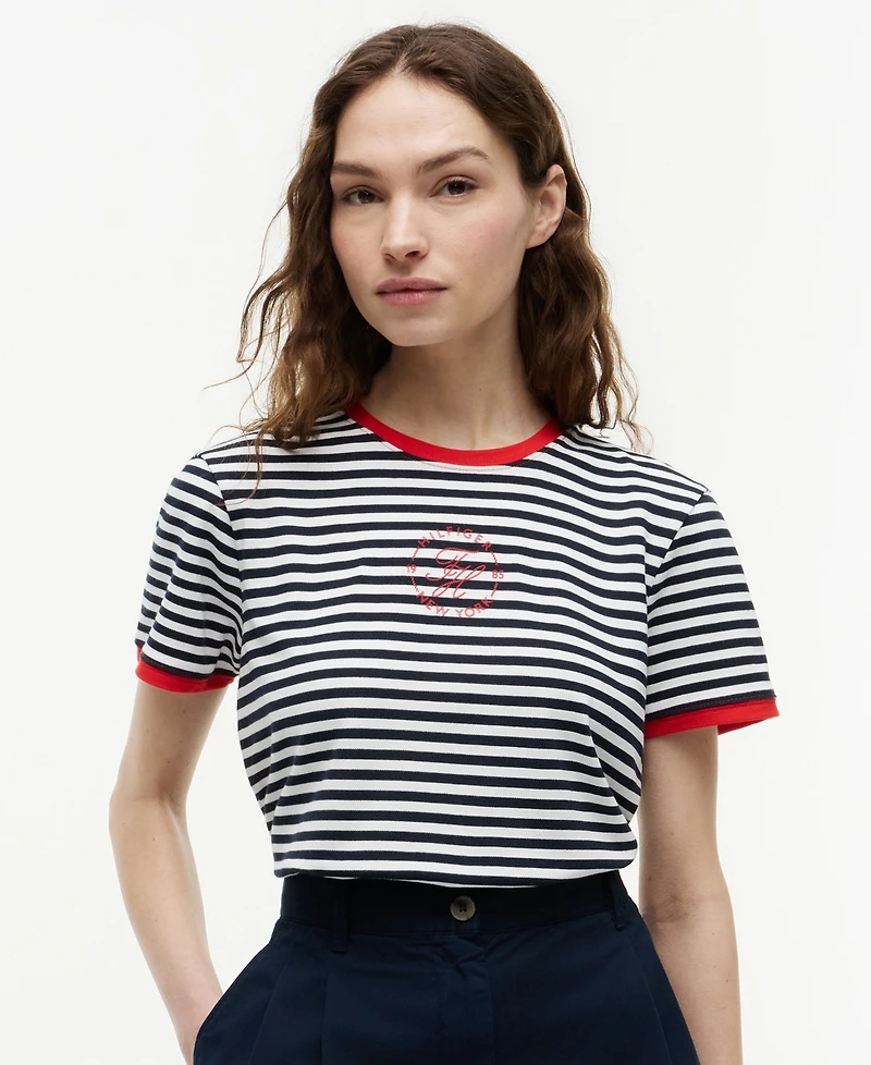 Tommy Hilfiger Women's Stripe Short-Sleeve T-Shirt