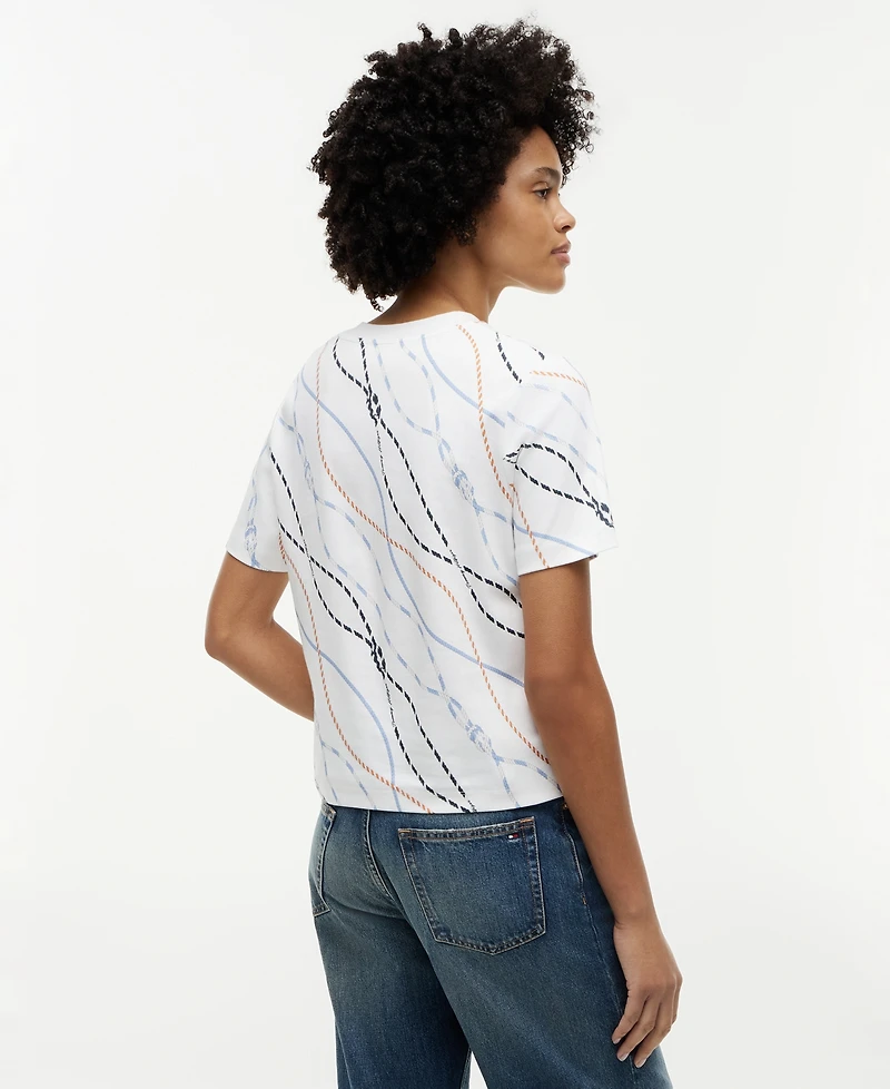 Tommy Hilfiger Women's Interlock Boxy Crewneck Short-Sleeve T-Shirt