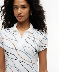 Tommy Hilfiger Women's Cotton-Blend Short-Sleeve Polo Dress