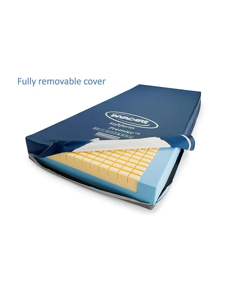 Invacare Softform Premier Hospital Bed Mattress 84" x 36" x 6" with Fluid-Resistant Cover