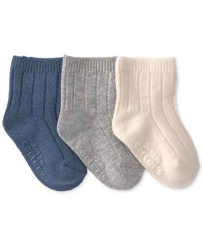 Carter's Baby Boys' Crew Socks, 3-Pack