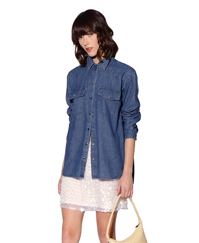 Walter Baker Women's Chambray Snap-Button Shirt