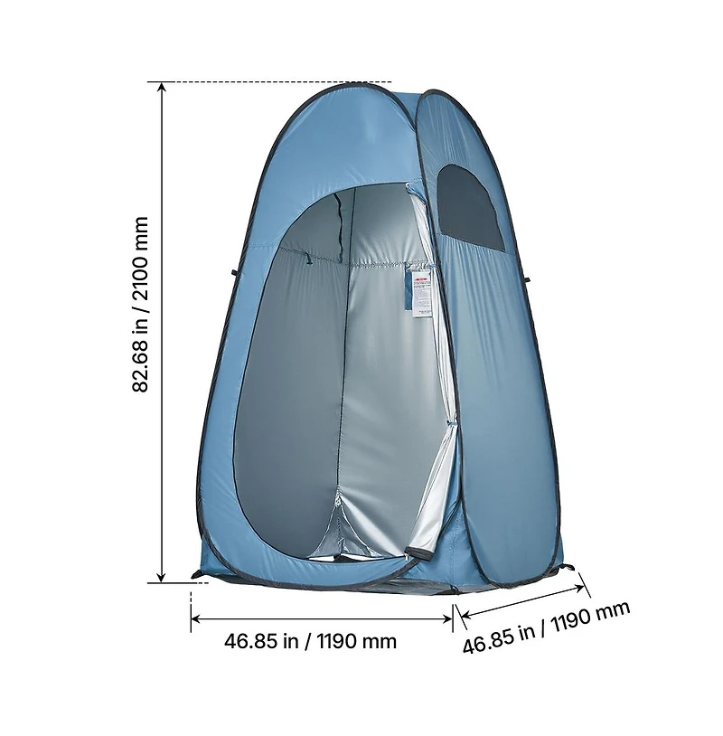 Sugift Pop up Shower Tent Instant Portable Privacy Tent Changing Room with Ground Stakes