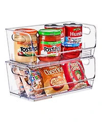 Sorbus Pack Small Wide Open Front Stackable Storage Bins for Kitchen Pantry Organization