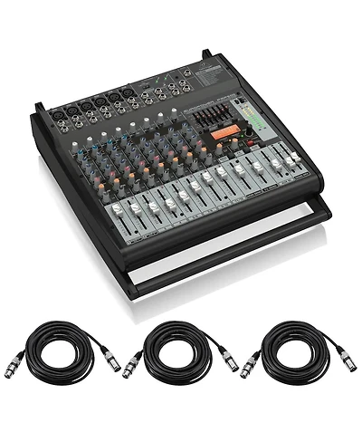 Behringer Europower PMP500 500W 12-Channel Powered Mixer with Klark Teknik Multi-fx Proces sor, Compressors, Fbq Feedback Detection System