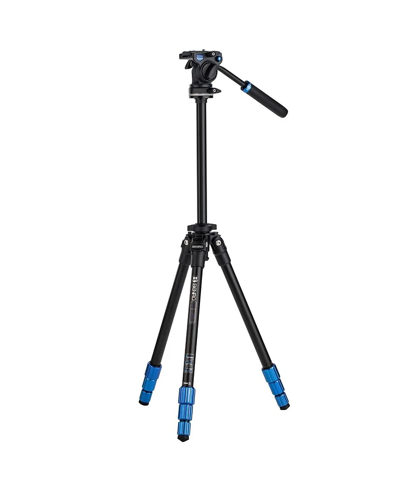 Benro 4-Section Aluminum Slim Video Tripod with S2P Head