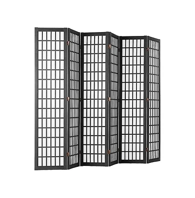 Sugift Room Divider 6 Panel Japanese Room Divider Folding Privacy Screen Indoor