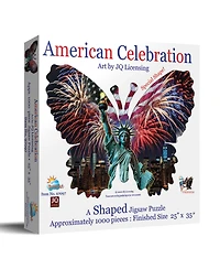 SunsOut American Celebration 1000 piece Jigsaw Puzzle for Adults Shaped Fourth of July