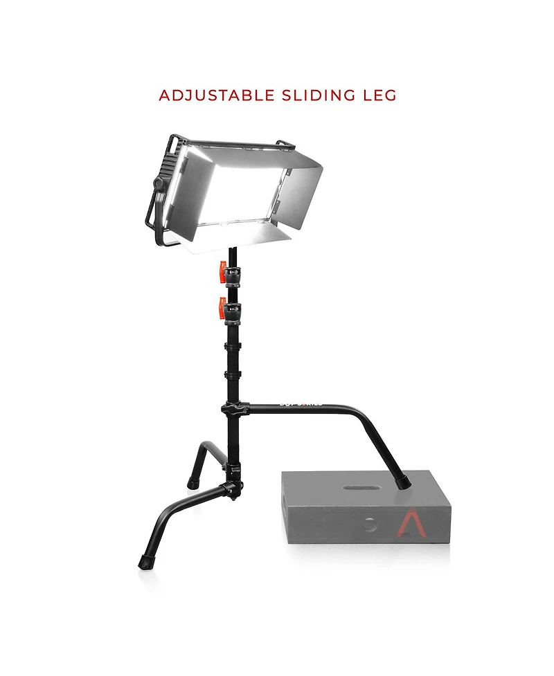Shape 65" 3-Section Aluminum C-Stand with 20" Arm and Grip Head