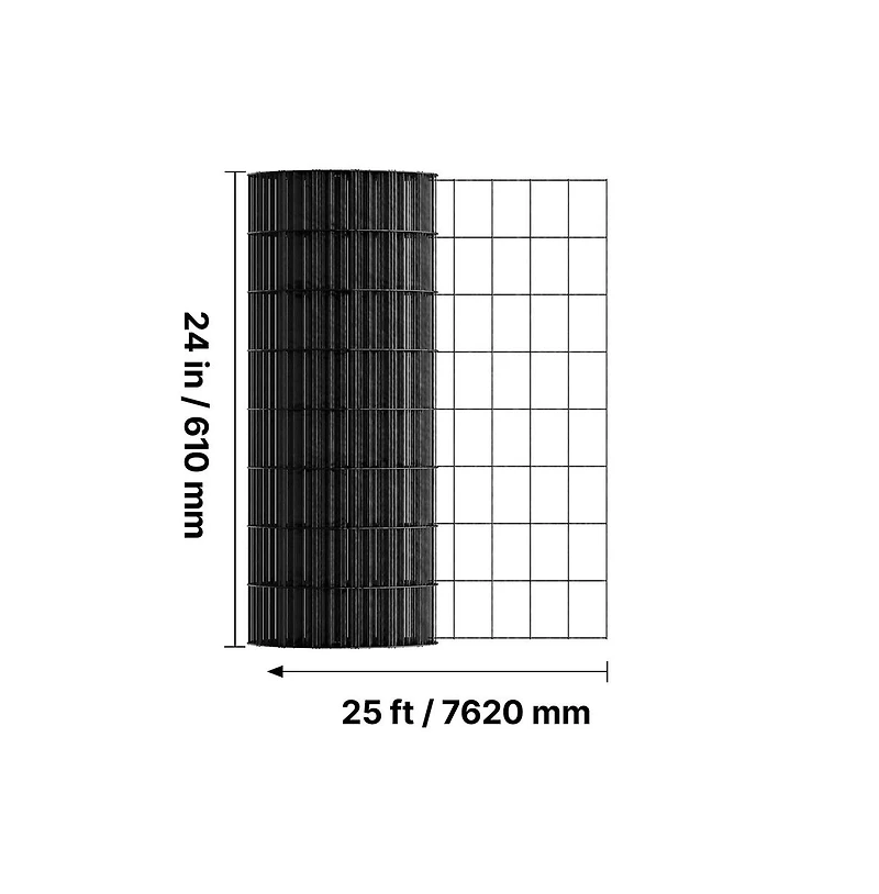 Sugift Hardware Cloth 24 inches x 25 feet 2 x 3 in Mesh 16 Gauge Galvanized Wire Mesh Roll
