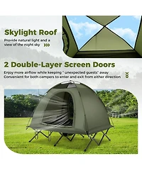 Slickblue Foldable 2 Person Camping Cot Tent Off Ground Combo Adults