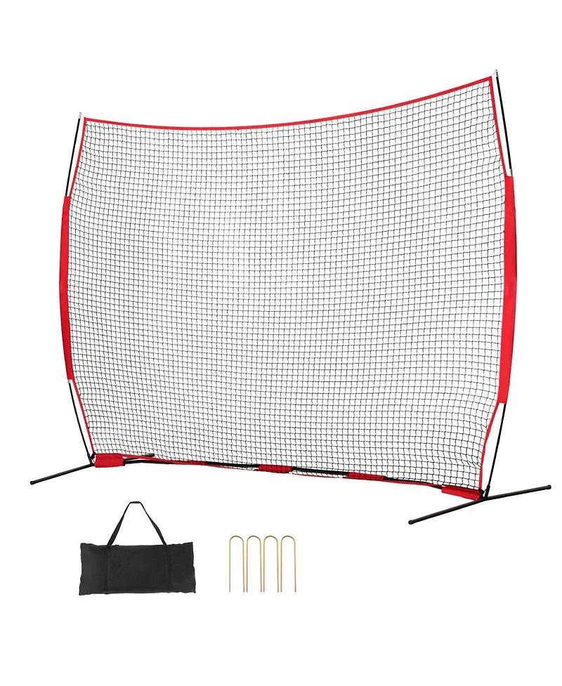 Mecale 12x9 Feet Barricade Backstop Net for Baseball Softball with Carry Bag