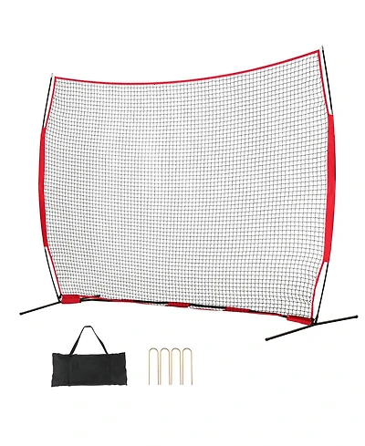 Mecale 12x9 Feet Barricade Backstop Net for Baseball Softball with Carry Bag