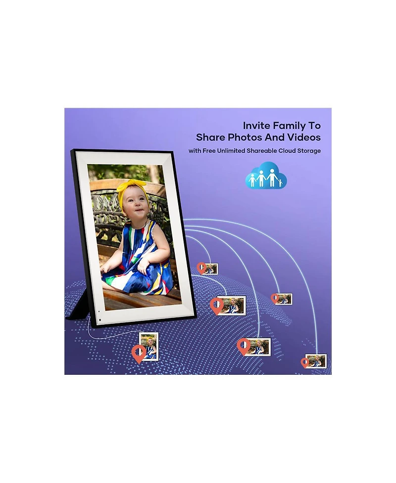 Cozyla 10.1" Wxga Wi-Fi Rechargeable Touchscreen Digital Picture Frame