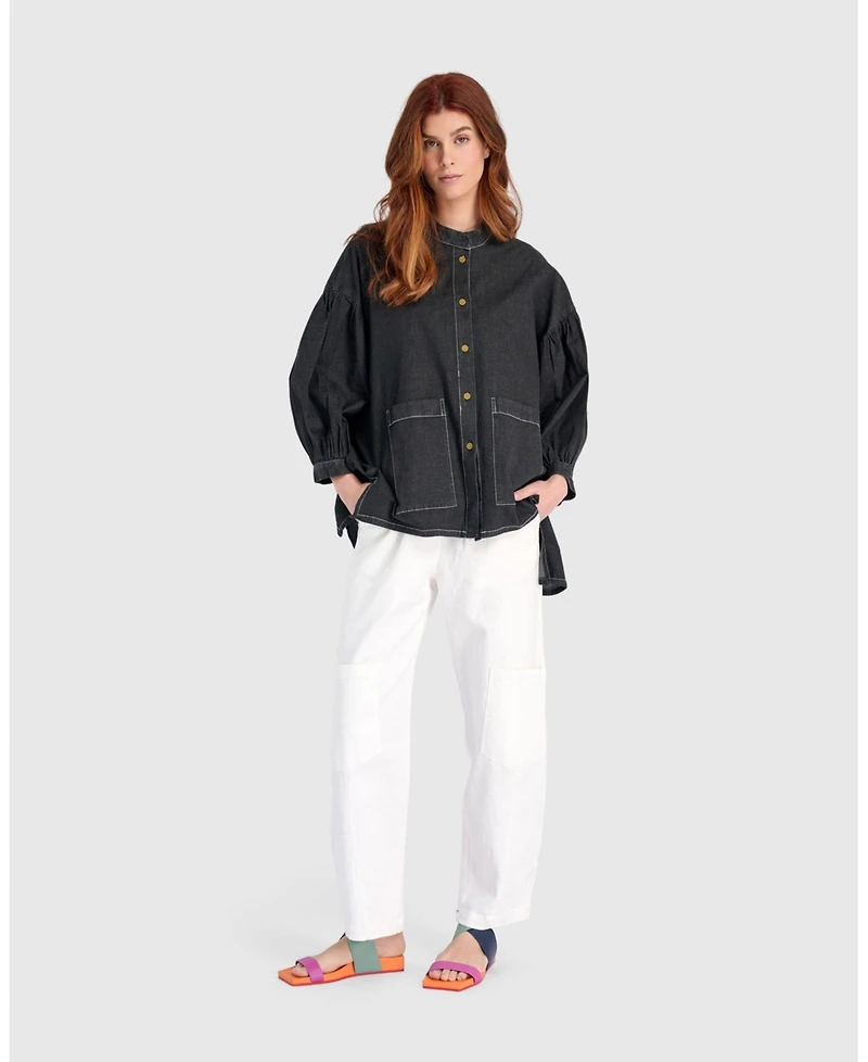 Alembika Women's Twill Papaya Relaxed Pants