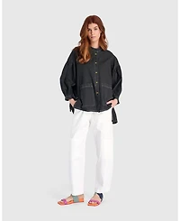 Alembika Women's Twill Papaya Relaxed Pants