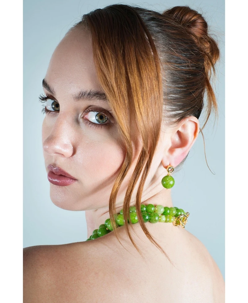 Classicharms Olivia Peridot Bead Drop Earrings