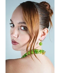 Classicharms Olivia Peridot Bead Drop Earrings