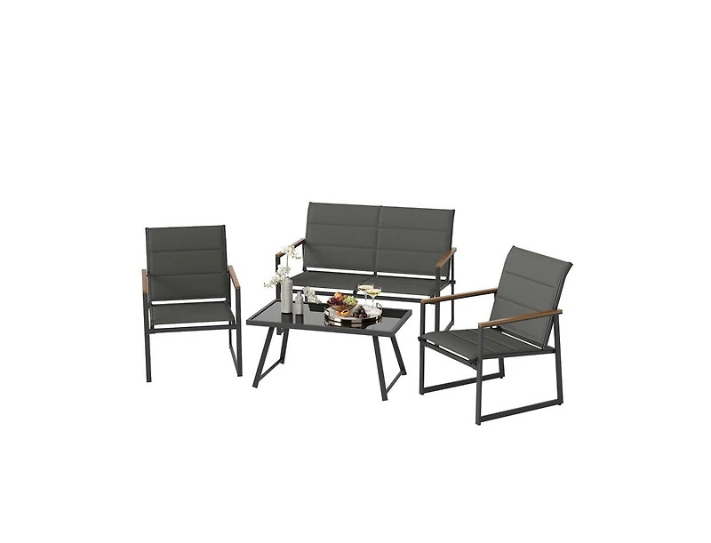 Boyel Living 4-Piece Outdoor Conversation Patio Furniture Set